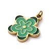 316 Surgical Stainless Steel Enamel Pendants STAS-K258-40C-G-2
