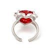 Zinc Alloy Rhinestone Solitaire Ring RJEW-Z048-03P-03-3