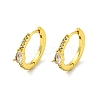 Brass Micro Pave Cubic Zirconia Hoop Earring EJEW-C088-24G-01-1