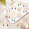12 Pairs 12 Colors Glass Teardrop Leverback Earrings EJEW-AB00002-7