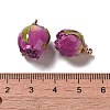 Preserved Rose with Golden Alloy Pendants LS-FIND-M010-01B-3