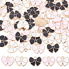 60Pcs 3 Colors Alloy Enamel Pendants ENAM-SC0006-43-1