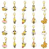 40Pcs 10 Style Alloy Enamel Pendant Decorations HJEW-FS00064-1