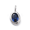 925 Sterling Silver Cubic Zirconia Oval Charms STER-S006-01S-I-1
