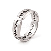 Stainless Steel Cutting Blade Finger Ring for Men Women RJEW-L117-01P-1