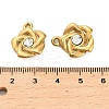 304 Stainless Steel Rhinestone Pendant STAS-U047-26G-3
