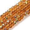 Electroplate Transparent Glass Beads Strands EGLA-A046-01A-13-1