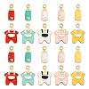 40Pcs 10 Styles Alloy Enamel Pendants ENAM-CJ0002-40-1