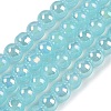 Baking Paint Electroplate Glass Beads Strands GLAA-G120-01J-1
