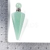 Natural Green Aventurine Faceted Cone Openable Perfume Bottle Big Pendants G-L524-18P-13-4