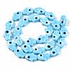 Handmade Evil Eye Lampwork Beads Strands LAMP-WH0006-06F-2