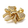 Brass Micro Pave Clear Cubic Zirconia Pendants FIND-Z041-05G-2
