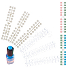   2 Sets 2 Colors Plastic False Nail Tips Color Chart MRMJ-PH0001-62-1