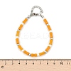 304 Stainless Steel Beaded Bracelets for Women BJEW-M056-08P-01-3