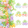 30Pcs 6 Colors Transparent Glass Pendants FIND-SC0019-73-1