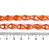 Transparent Electroplate Glass Beads Strands EGLA-T6mm-B09-4
