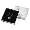 Square Marble Cardboard Paper Jewelry Box CON-D014-01C-03-3
