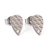 Non-Tarnish 304 Stainless Steel Stud Earring Findings STAS-O119-30P-1
