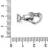 Heart Brass Fold Over Clasps KK-Z143-14P-3