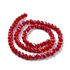 Electroplate Opaque Solid Color Glass Beads Strands EGLA-A034-P1mm-L04-2