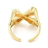 Cross Brass Micro Pave Clear Cubic Zirconia Cuff Rings for Women LS-RJEW-G311-01A-G-3