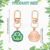 5Pcs 5 Styles Saint Patrick's Day Alloy Enamel Pendant Decoration HJEW-YW00086-01-3