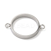 304 Stainless Steel Open Back Bezel Connector Charms STAS-B126-05D-P-1