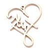 304 Stainless Steel Pendants STAS-B016-06RG-2