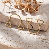 304 Stainless Steel Heart Clip on Nose Rings AJEW-A062-01B-G-5