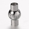 Tarnish Resistant 304 Stainless Steel Magnetic Clasps with Glue-in Ends STAS-G140-39N-1