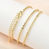 2.5MM Brass Boston Link Chain Necklaces NJEW-P339-05G-1