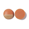 Two Tone Wood Grain Frosted Imitation Leather Style Resin Cabochons RESI-G053-01A-1