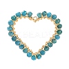 Heart Natural Faceted Apatite Pendants PALLOY-JF00511-04-1