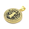Rack Plating Brass Micro Pave Cubic Zirconia Pendants KK-B091-22G-02-2