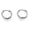Non-Tarnish 316 Surgical Stainless Steel Twist Hoop Earrings for Men Women EJEW-N052-09-1
