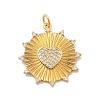 Brass Micro Pave Cubic Zirconia Pendants KK-M305-11G-1