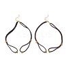 2Pcs 2 Colors Cowhide Leather Cord Double Layer Necklace Making AJEW-JB01355-1