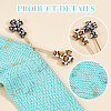 7Pcs 7 Styles Cross Silicone Beads Knitting Needle Protectors/Knitting Needle Stoppers DIY-NB0010-32-5