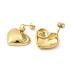 Rack Plating Brass Micro Pave Clear Cubic Zirconia Dangle Earrrings EJEW-L097-27G-2