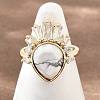Brass with Mixed Stone Finger Rings GG-CBACC2B-07G-2
