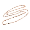 2mm Rack Plating Brass Figaro Chain Necklaces for Women Men MAK-L044-34RG-1
