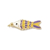 Sea Animals Brass Enamel Pendants KK-B155-02B-03G-1