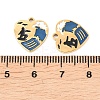 304 Stainless Steel Enamel Pendants STAS-Z188-07G-01-3