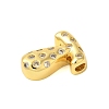Rack Plating Brass Micro Pave Clear Cubic Zirconia Perdants KK-C067-11G-T-2