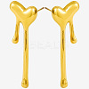 1 Pair Stylish Heart Tassel 304 Stainless Steel Stud Earrings for Women WI4512-2-1