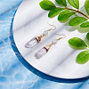 8Pcs Natural Quartz Crystal Double Terminal Pointed Pendants G-BC0001-53G-5
