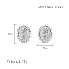 304 Stainless Steel Stud Earrings for Women JR9486-2-2