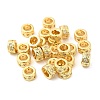 Brass Micro Pave Cubic Zirconia European Beads KK-I705-15G-3