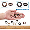 200Pcs 2 Colors Dyed Wood Jewelry Findings Coconut Linking Rings COCO-CD0001-01-3