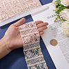 5Yards Polyester Flower Lace Ribbons with Paillettes OCOR-GF0005-24D-3